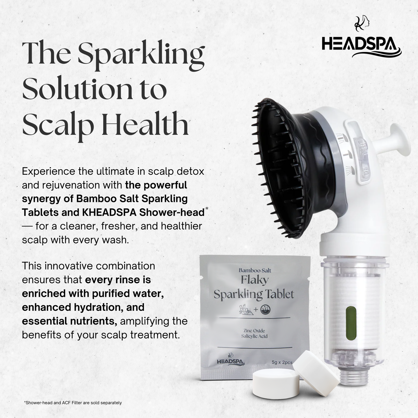 K-HeadSpa Bamboo Salt Sparkling Tablet for Flaky Scalp