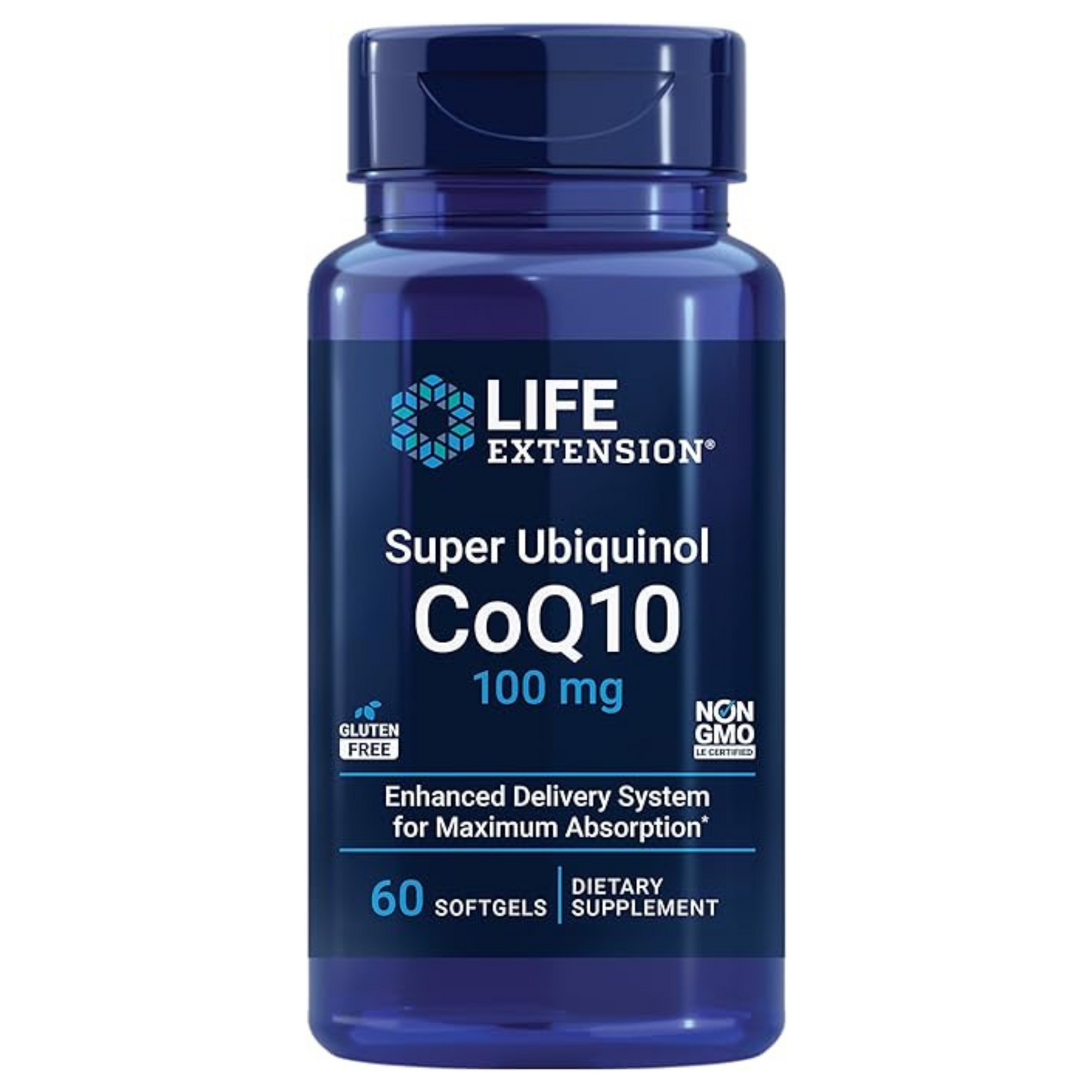 Life Extension Super Ubiquinol CoQ10, Heart Health Support, 100 mg, 60 Softgels