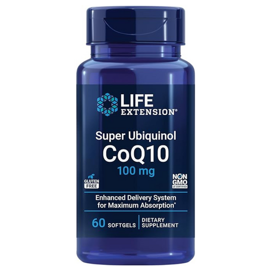 Life Extension Super Ubiquinol CoQ10, Heart Health Support, 100 mg, 60 Softgels