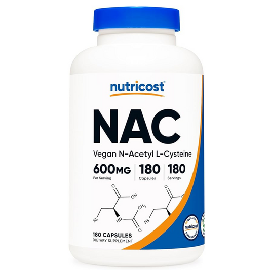Nutricost N-Acetyl L-Cysteine (NAC) 600mg; 180 Capsules