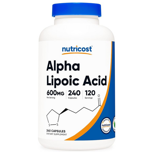 Nutricost Alpha Lipoic Acid, 600 mg (300 mg per Capsule)- 240 Capsules