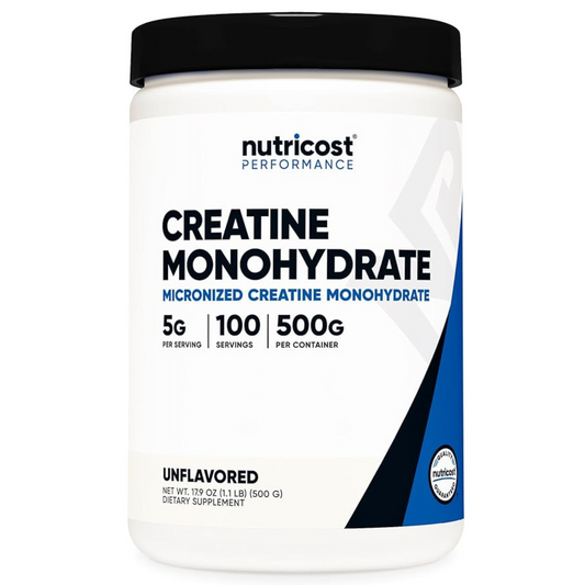 Nutricost Micronized Creatine Monohydrate Powder - High-Quality Strength and Endurance Supplement - 5000mg Per Serving (500 Grams)