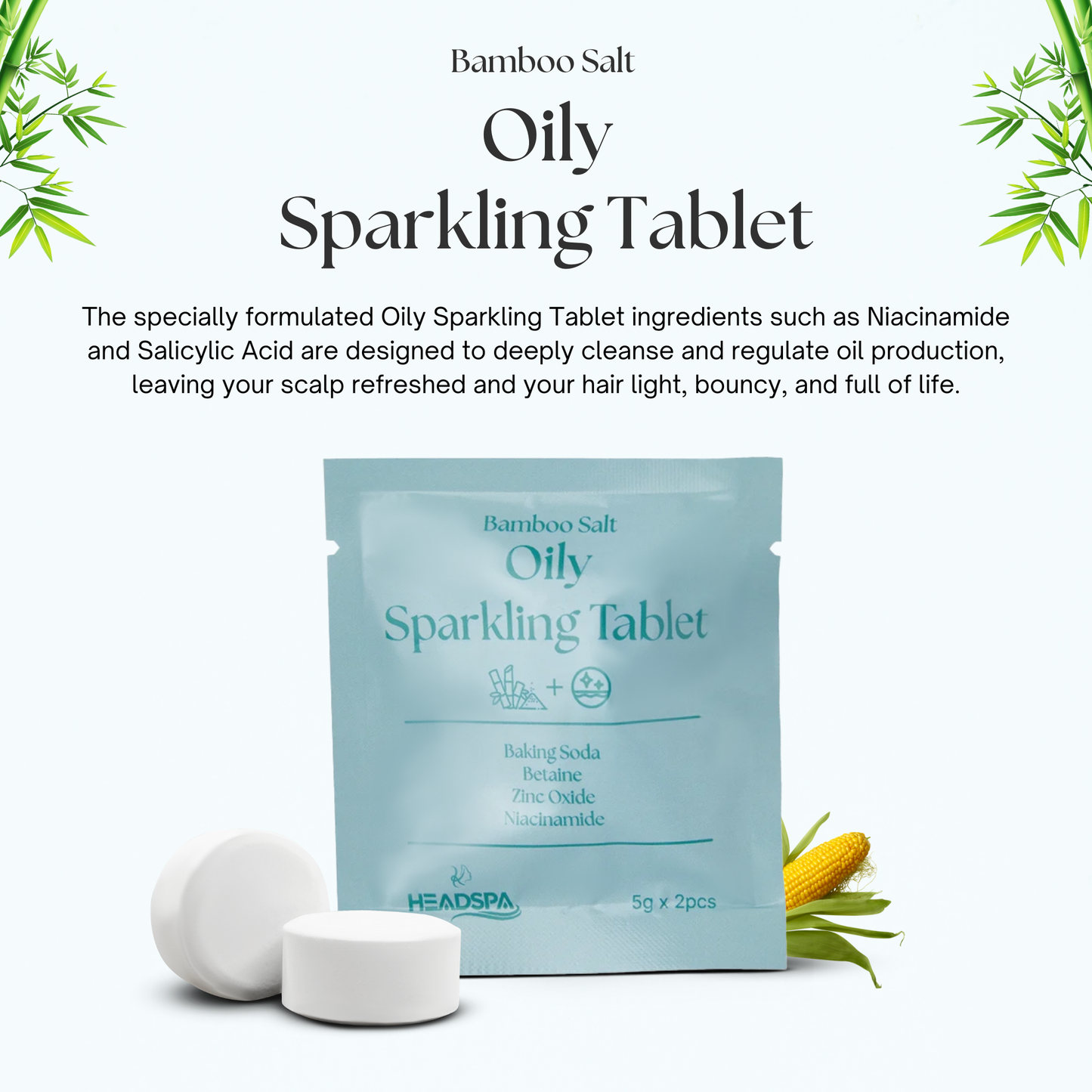 K-HeadSpa Bamboo Salt Sparkling Tablet for Oily Scalp