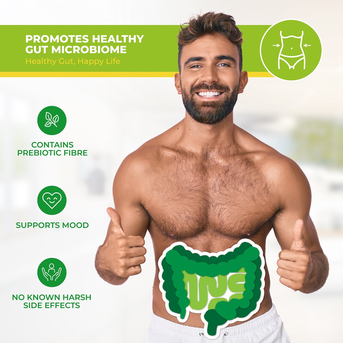 Slimbiome - Prebiotic, Nutritional Supplement, Vegan, Gut Health, Daily Management, 30 Servings