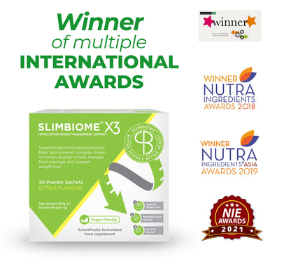 Slimbiome - Prebiotic, Nutritional Supplement, Vegan, Gut Health, Daily Management, 30 Servings