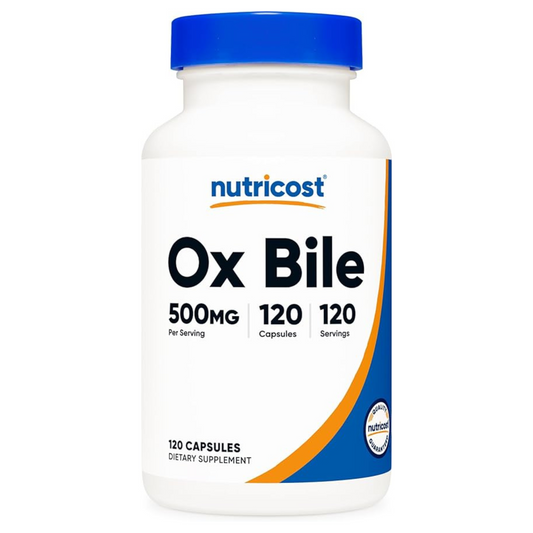 Nutricost Ox Bile Capsules - Supports Daily Health (500mg) - 120 Capsules