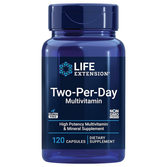Life Extension Two-Per-Day Multivitamin, Comprehensive Daily Wellness Formula, 120 Capsules