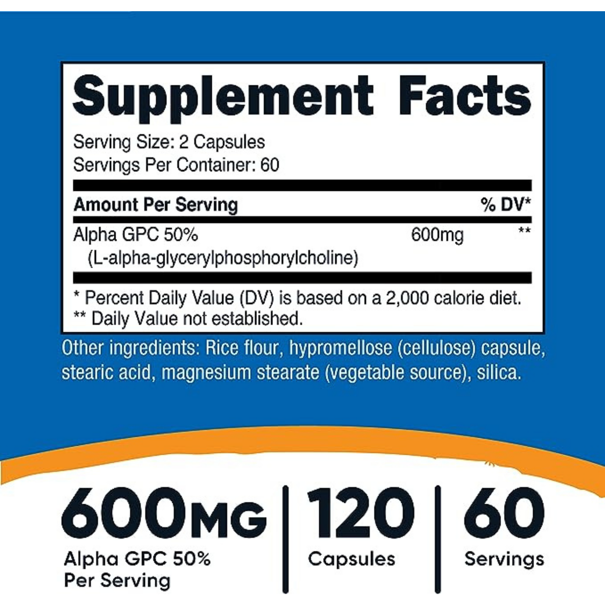 Nutricost Alpha GPC Supplement per serving