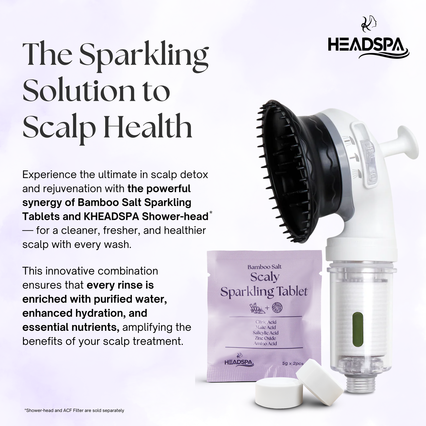 K-HeadSpa Bamboo Salt Sparkling Tablet for Scaly Scalp