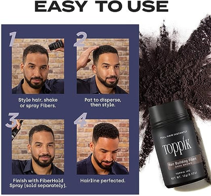 Value Set - Toppik Hair Building Fibers for Thinning Hair Premium Keratin Fibers Conceals Hair Thinning and Hair Loss