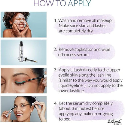 apply lilash directly to upper eyelid