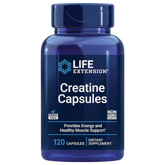 Life Extension Thermogenic Probiotic Creatine Capsules - Supports Fat Burning and Gut Health, 120 Capsules